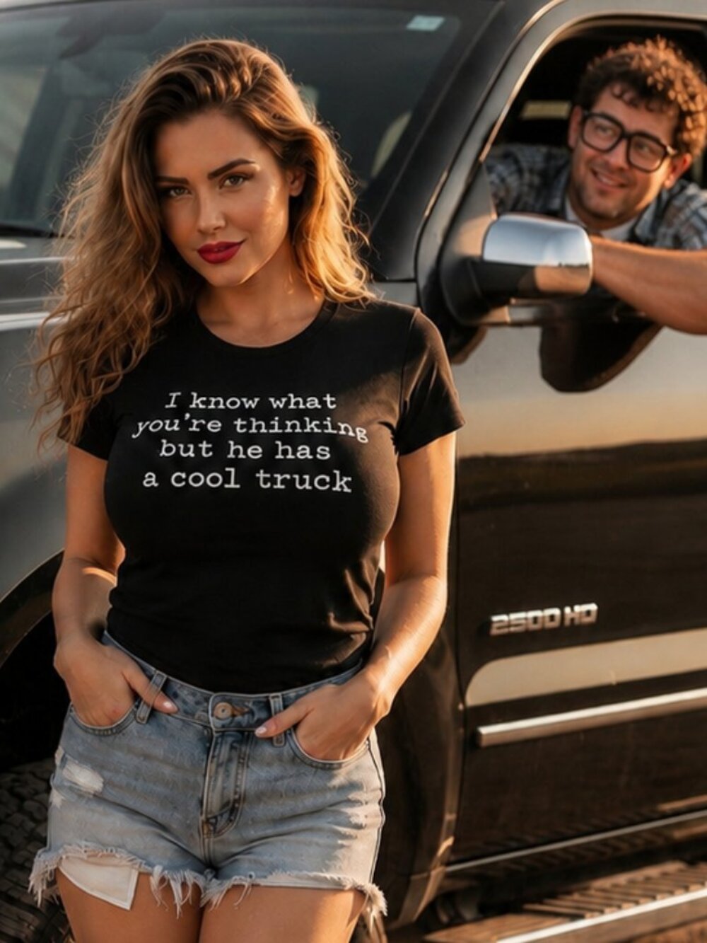 Funny Truck Tee S Black Graphic Shirt I Know What You’re Thinking Cool Truck